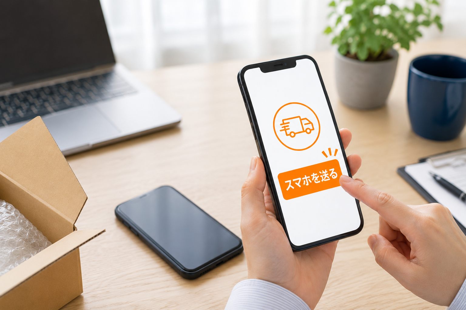 スマホの申し込みボタン｜フォーム・LINE・電話で査定を申し込む